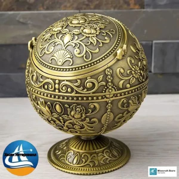 винтажная пепельница (с крышкой)