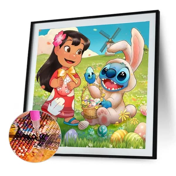 Диамантная картина Стич Disney, 40 40 см, DIY, смола