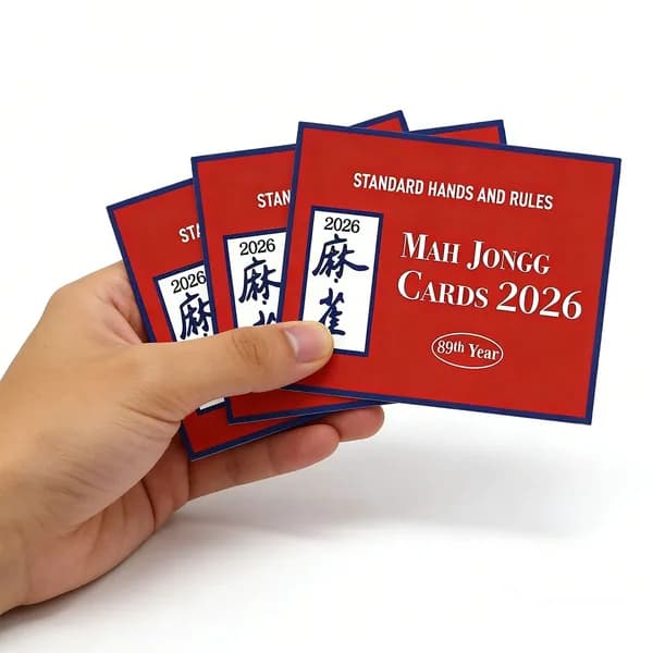 Официальные правила маджонга 2026 г., 4 карточки, красные