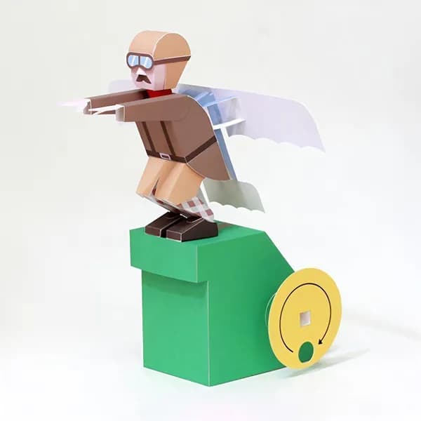 Кинетическая бумажная игрушка, движущаяся модель, набор для творчества, необычный конструктор