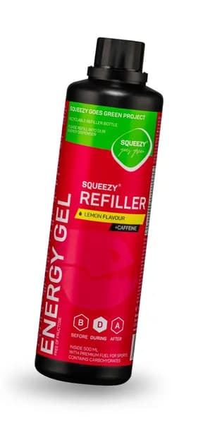 Гель с электролитами и кофеином SQUEEZY ENERGY GEL, 500 мл, лимон-кофеин