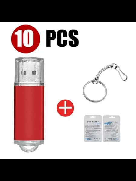 Metal USB 2.0 флешка 10 шт, с