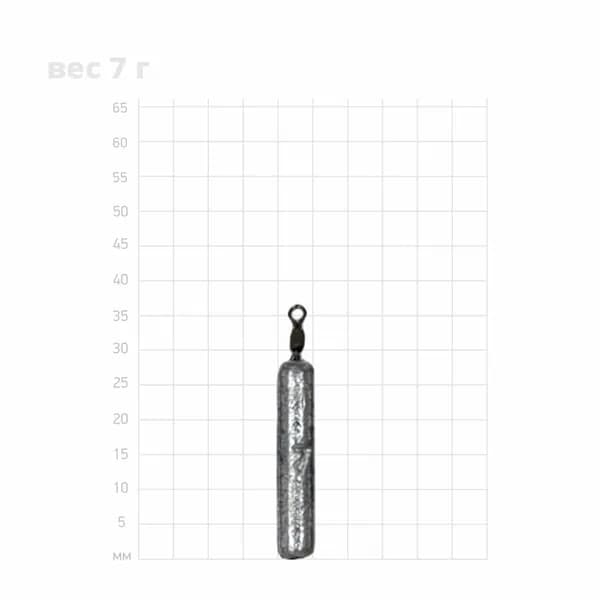 Груз-столбик c вертлюгом 7.0 гр (10шт в упаковке)