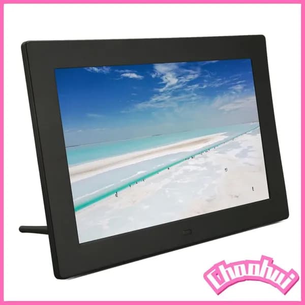 10 Inch Digital Photo Frame, Яркие цвета и высокая четкость изображения, для семейных мероприятий и просмотра Черный британский стандарт