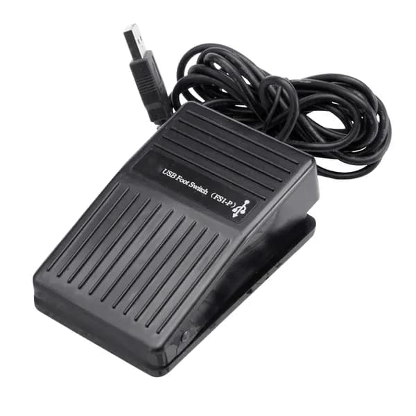 Педаль управления USB для компьютера: многофункциональный контроллер с кнопками клавиатуры, мыши и мультимедиа для игр, черный
