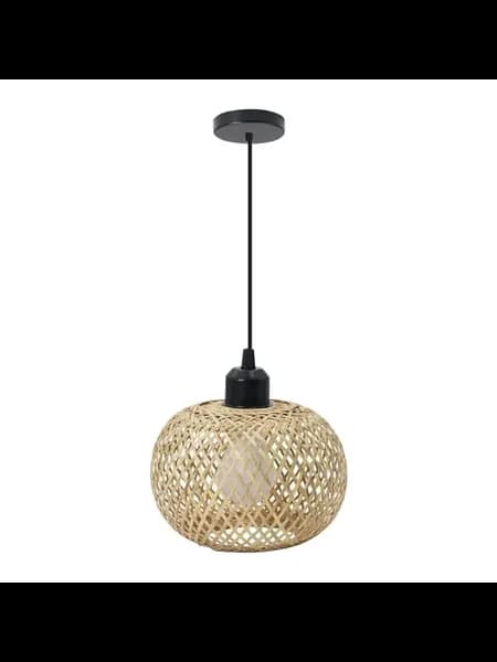 Ретро люстра из бамбука E27 Wood color B, E27 220-240v