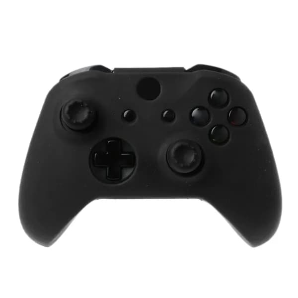 Однотонный силиконовый чехол для xbox ones с 2 силиконовыми колпачками-черный черными колпачками