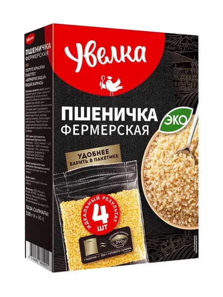 Увелка Пшеничка фермерская, 4 пакетика, 320 г