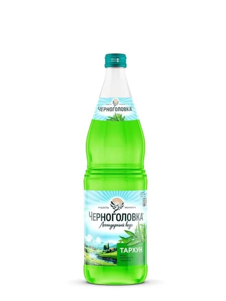 Лимонад Черноголовка Тархун в стеклянной бутылке, 1 л