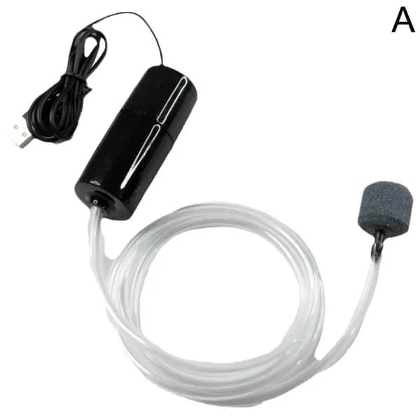 USB кислородный насос для аквариума черный бесшумный компрессор