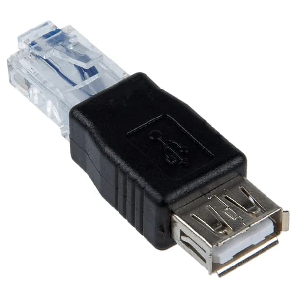 Женский адаптер USB A для штекера Ethernet RJ45, новый