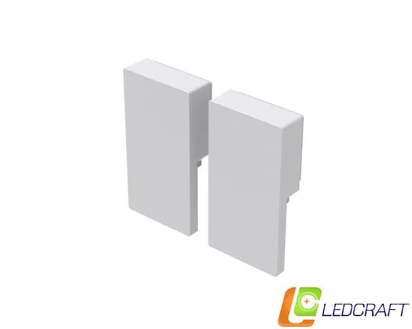 Заглушки 2 шт для профиля LC-LP1616M1716 пластиковые серые