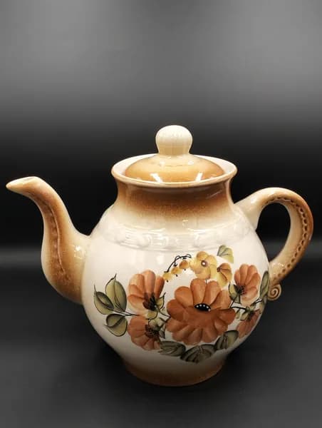 Чайник Доливной СССР, фаянс, ручная роспись, 2 л