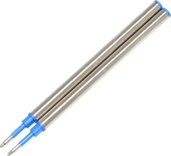 Стержень для роллера 110 мм 0.5 мм синий 2 штуки для ручек Senator, Schneider, Pierre Cardin, Faber-Castell, Lamy, Cross, Waterman, Caran d'Ache и других роллеров