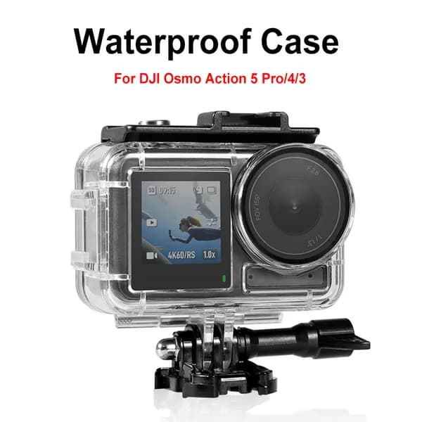 Водонепроницаемый корпус для экшн-камер DJI Osmo Action 5 Pro, 4 и 3, глубина до 60 м