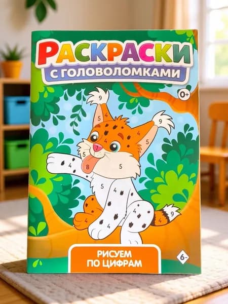 Раскраска с головоломками. Рисуем по цифрам.