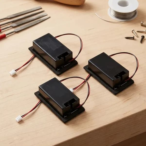 Коробка для батарейки гитары из чёрного липового дерева с проводом 2 pin для бас-гитары, набор из