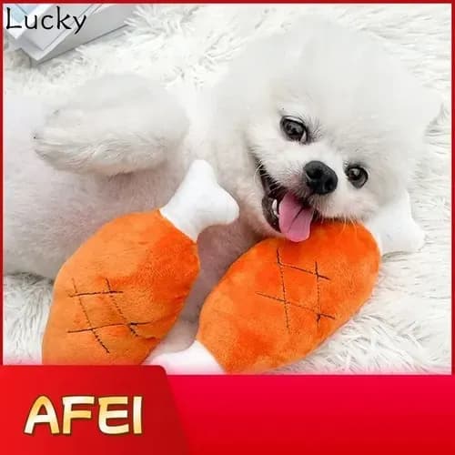 Мягкая игрушка для собак, кость с пищалкой, 20 см
