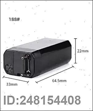 Свинцово-кислый аккумулятор 4 В 1000 мАч, размер 22x33x64 мм, черный