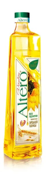 Подсолнечное масло Altero Vitality с добавлением оливкового масла и масла зародышей пшеницы рафинированное дезодорированное 810 мл