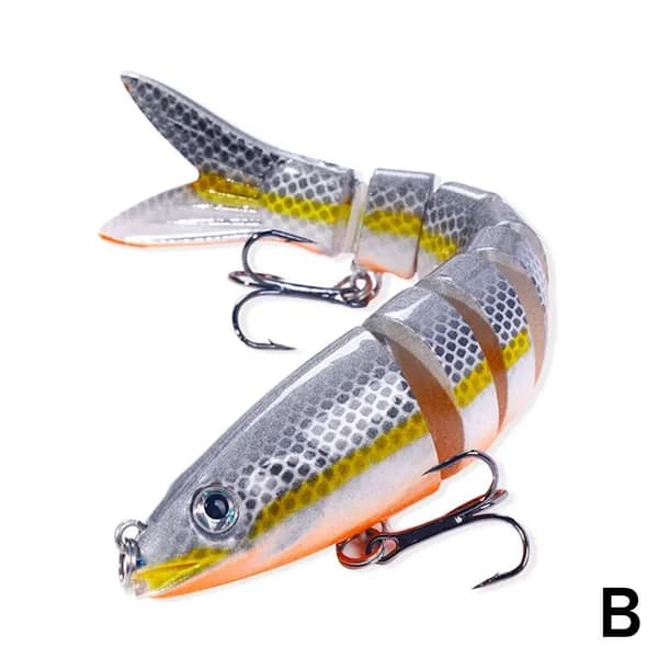 Воблер свимбейт (13.4cm) Тонущий бионический воблер 8 сегментов. Swimbait снасть для спиннинга. Рыбка для рыбалки