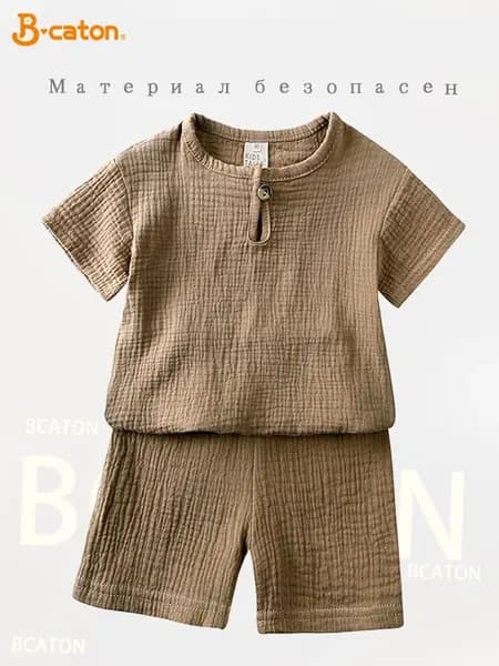 Детский костюм BCATON, хлопок, короткие рукава, лето