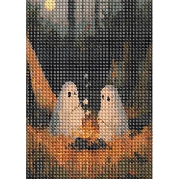 Диамантовая картина Camp Ghosts 30 40 см, абстрактный дизайн, ручная выкладка страз
