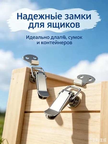NAIERDI замок защелка лягушка , 2шт 27х74мм, пружинным фиксатором для ящиков, ящики для инструментов, чемоданов, сундуков