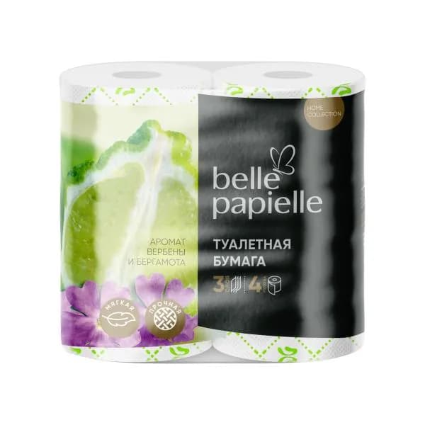 Туалетная бумага Belle Papielle 3 слоя 4 рулона