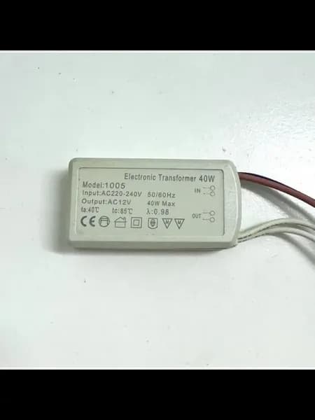 Электронный трансформатор 40W, 220V-12V, Model 1005
