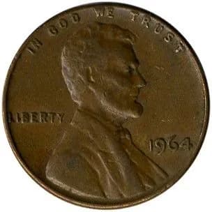 1 цент, 1964 год (без отметки монетного двора). США