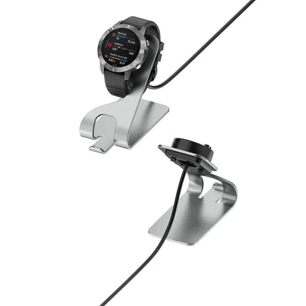 Зарядная станция для Garmin Fenix 7/7S/7X, серая, алюминиевая