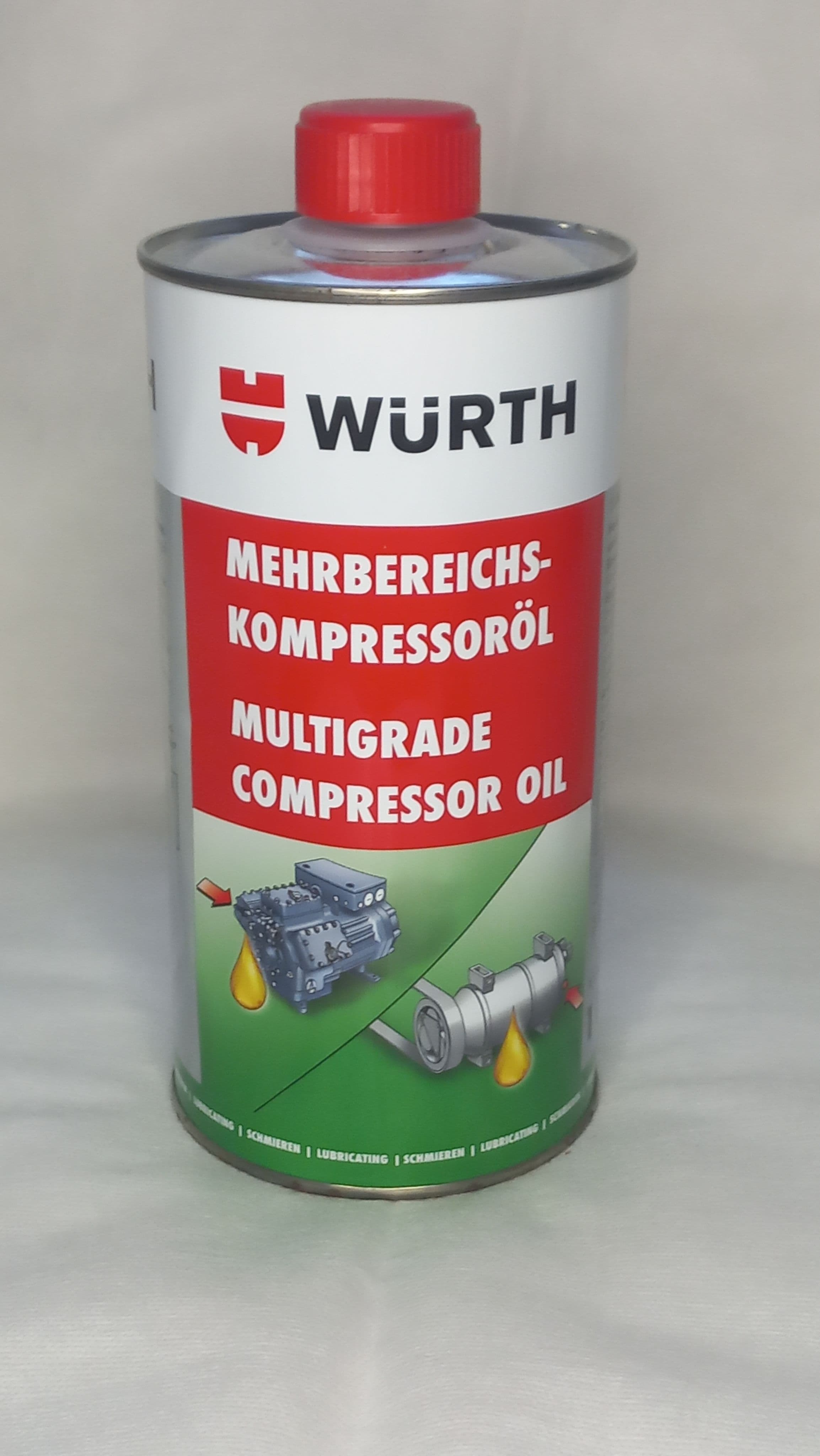 Масло универсальное для компрессоров кондиционеров Wurth1 л. 0892764036