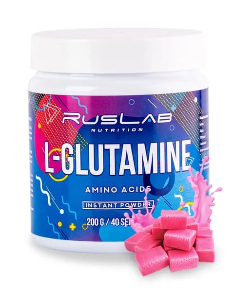 Аминокислота L-GLUTAMINE (200 гр),вкус бабл гам
