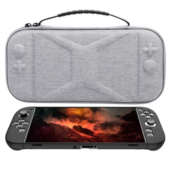 Портативный амортизирующий чехол для Nintendo Switch 2, серый