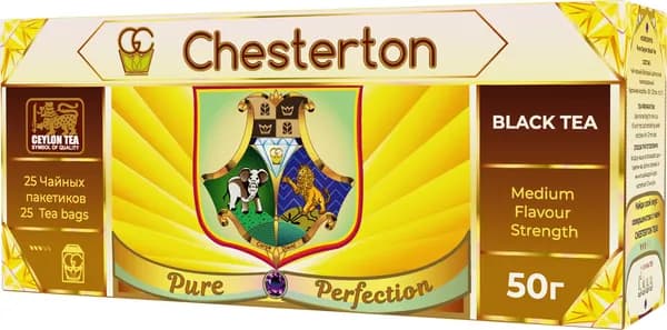 Чай чёрный Лев Chesterton, 25 пакетиков
