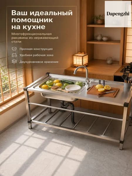 Садовая кухня,100х42х75см