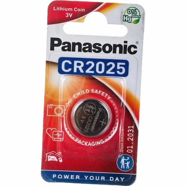 Батарейка литиевая PANASONIC CR2025 дисковая 3В (бл1)