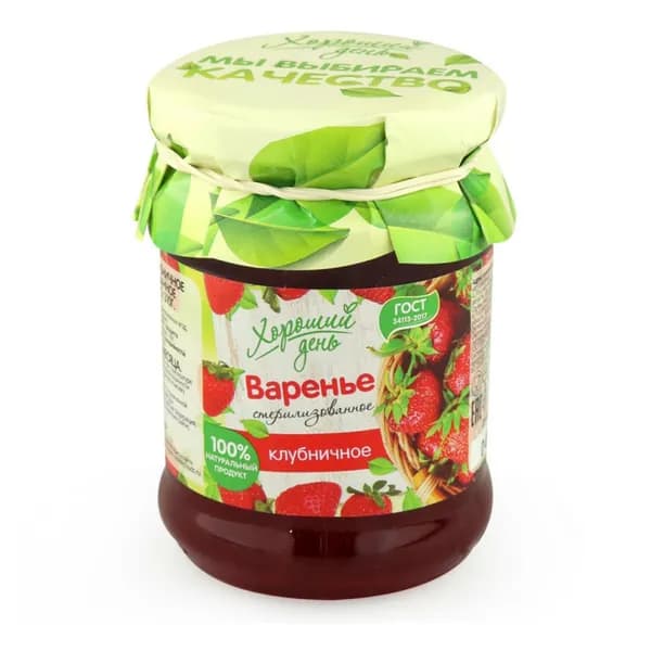Варенье Хороший день клубничное 310 г