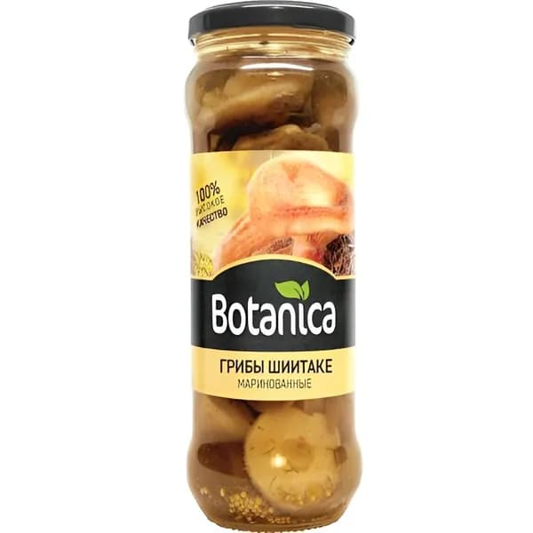 Грибы шиитаке маринованные "Botanica "370мл. 3 банки.
