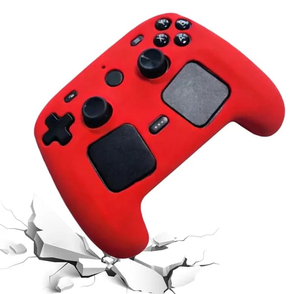 Силиконовый чехол для Steam Controller 2 красного цвета с антискольжением и защитой от ударов