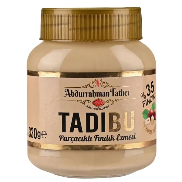 TADIBU Ореховая паста из фундука с кусочками орехов, 330 г