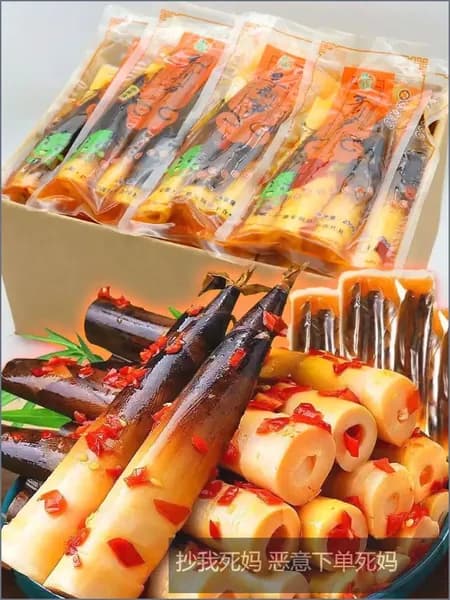 Маринованные побеги спаржи и бамбука, качественный чеснок