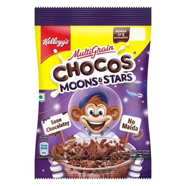 Kellogg s Мультиг Шоколадные Лунки и Звезды с цельными зернами, 24 г Пакет из 16 , 384 - .- .