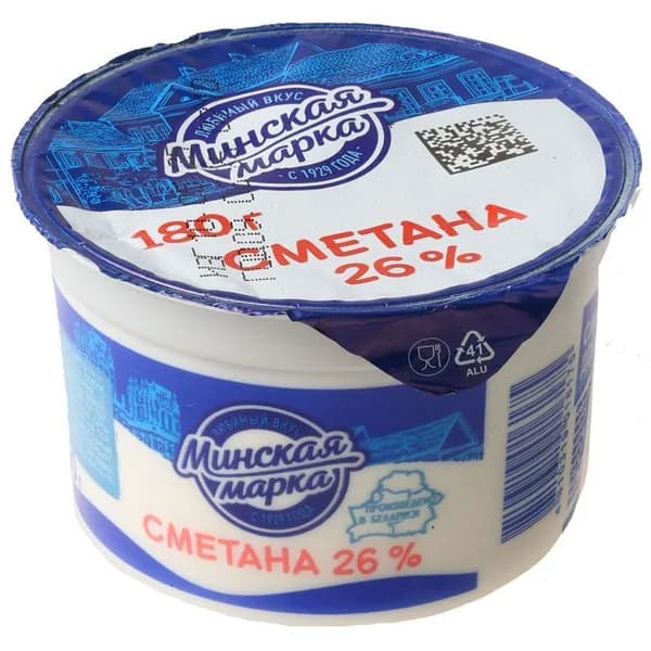 Сметана Минская марка 25% жир. 180г