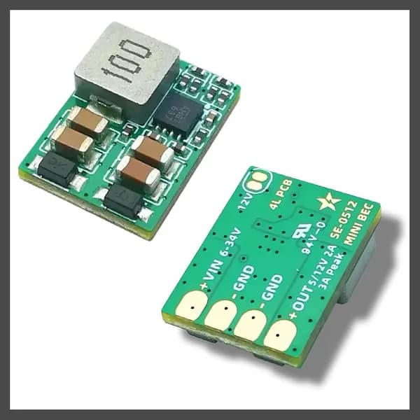 XDINO Модуль регулировки напряжения Mirco 2-8S BEC BLITZ 5V/2A 12V/3A, замена (PSM BXN 5D2UD6) SE-0512 MINI BEC,Используется для гонок на радиоуправляемых самолётах.