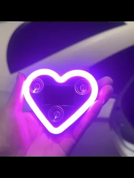 Солнечная зарядка LED свет неоновый сердце для авто