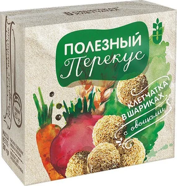 Клетчатка Полезный перекус в шариках с овощами, 20г