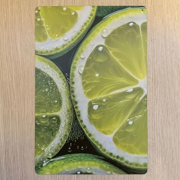 Табличка металлическая интерьерная Арт Лимон Лайм Art Lemon Lime