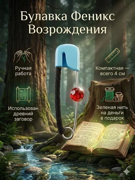 Булавка/Заговоренная Феникс возрождения